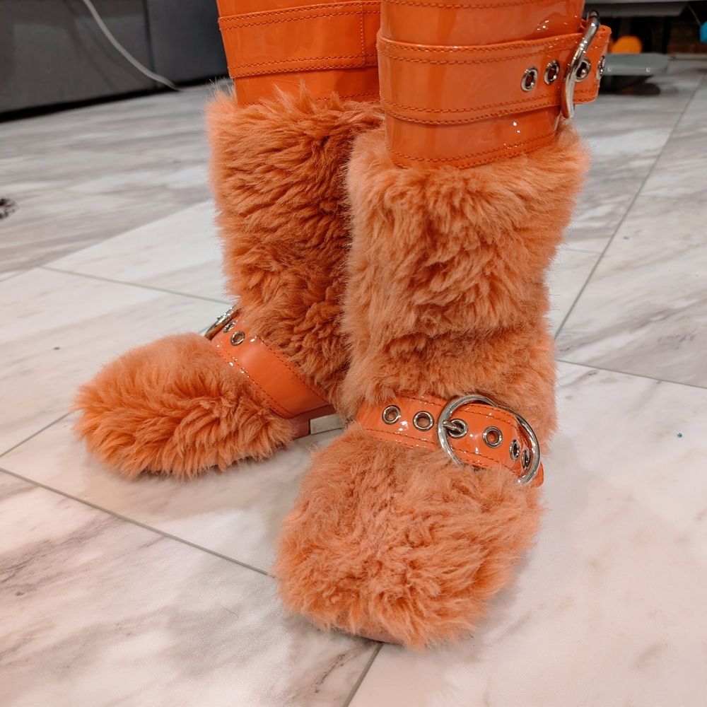 MIU MIU From Runway Furry Boots